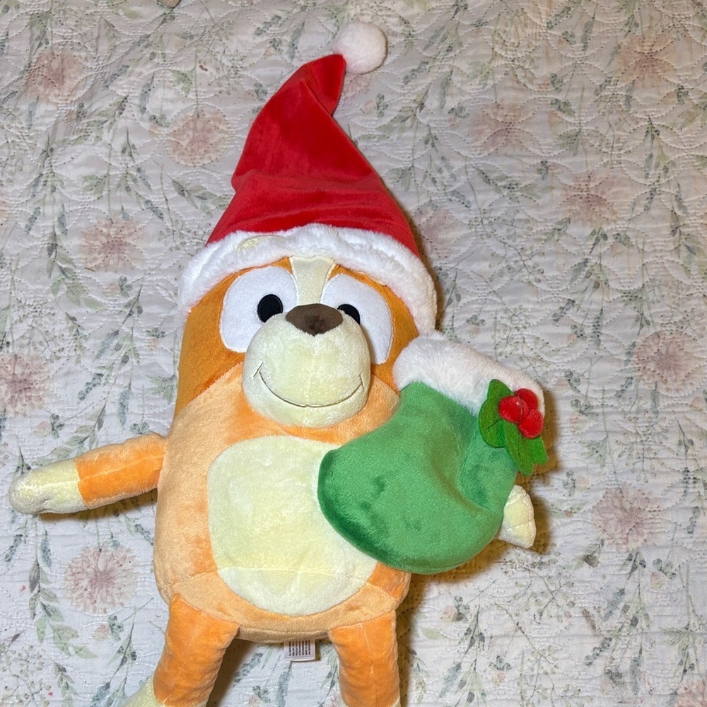 Holiday Cheer Plush Toy with Santa Hat